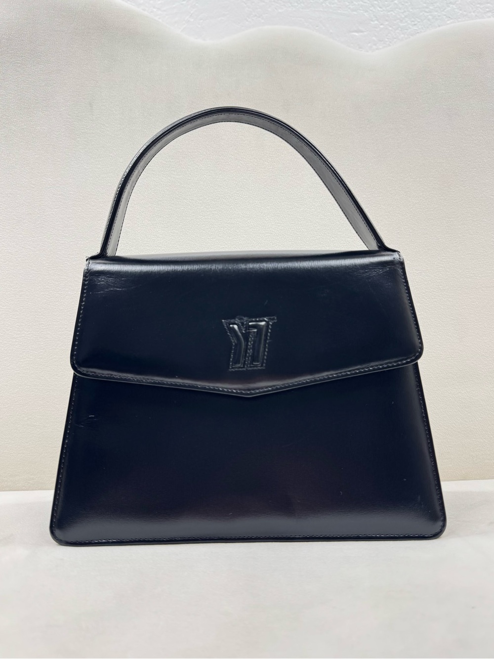 Yuki Torii Structured Top Handle Small Bag Black Minimalist Vintage